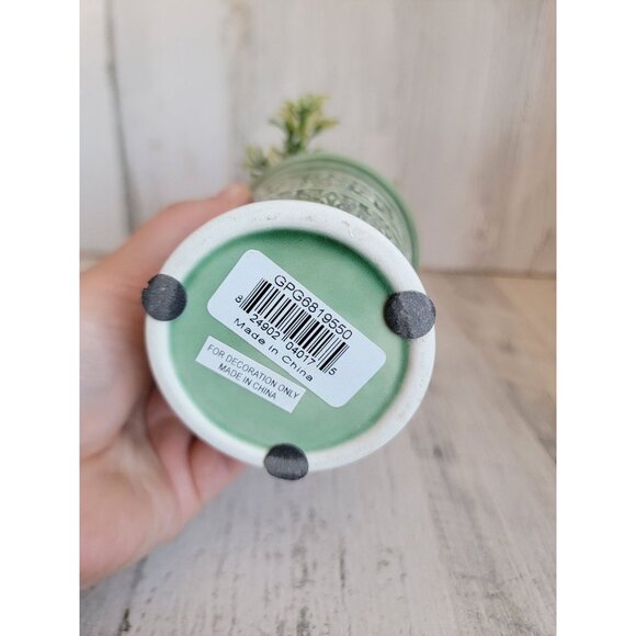 Mini green flower pot synthetic plant home decor unique office - Picture 4 of 4